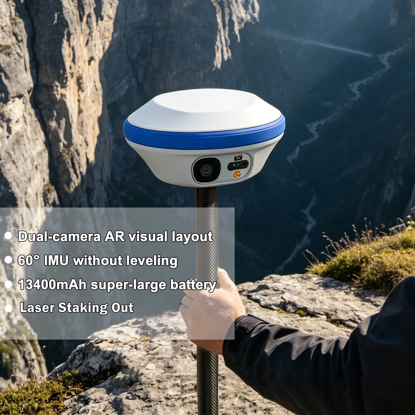 International Version Stonex S30 Pro Integrate 50m Laser AR Dual Cameras Gnss Rtk IMU Receiver Rtk With Surpad Software