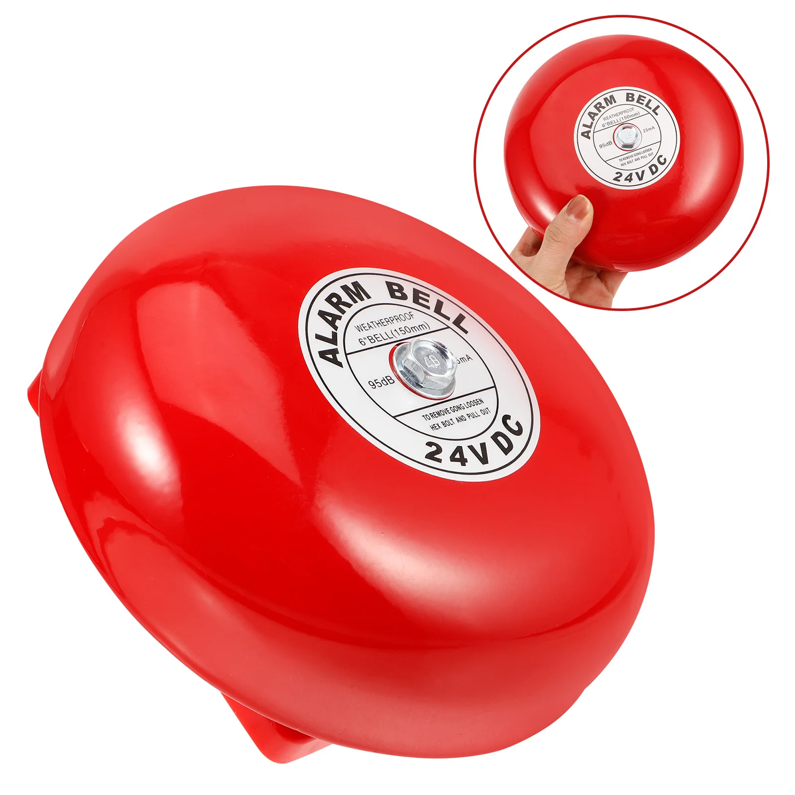 Fire Bell 24V Electric Alarm Bell Loud Ringing Iron Core For Factory Home School Security Emergency Station