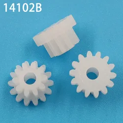 14102B 0.5M Double Plastic Gear 8MM Diameter 14 Teeth + 10 Teeth Double-layer Pinion Toy Accessories 14+10T 10pcs/lot