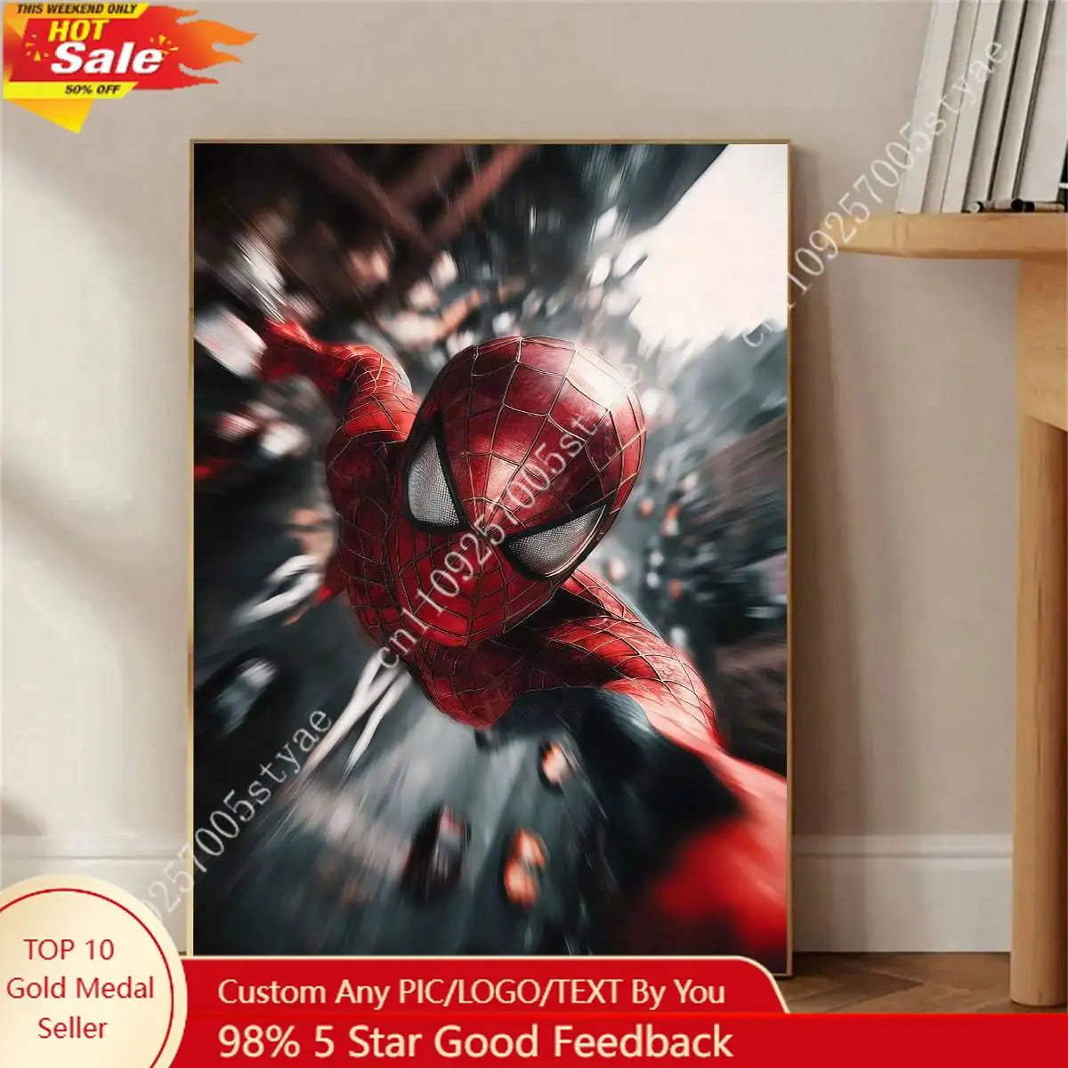 

1pc Vintage Superhero Spider-man Decorative Painting Marvel Anime Art Poster Wall Mural Home and Bedroom Wall Decor Frameles