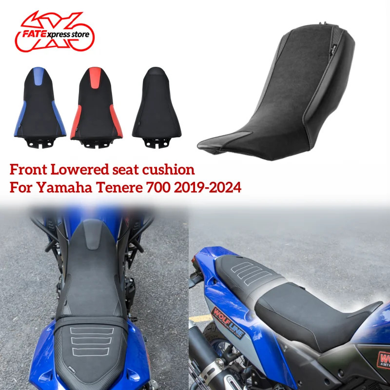 

Front Driver Rider Seat Cushion For Yamaha Tenere 700 Tenere700 Motorcycle Motorbike Accessories Lower 2019-2024 2023 2022 2020