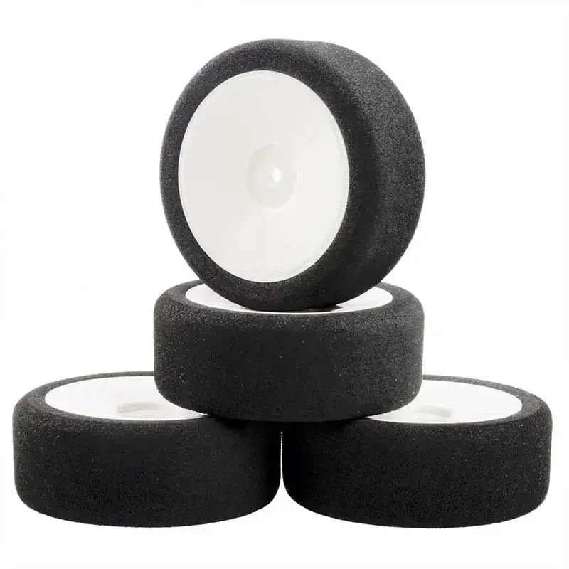 For HSP HPI 1/10 On-road RC Car 12mm Hex RC Racing Cars Accessories 4Pcs Set Racing Foam Tire Wheel Rim Set