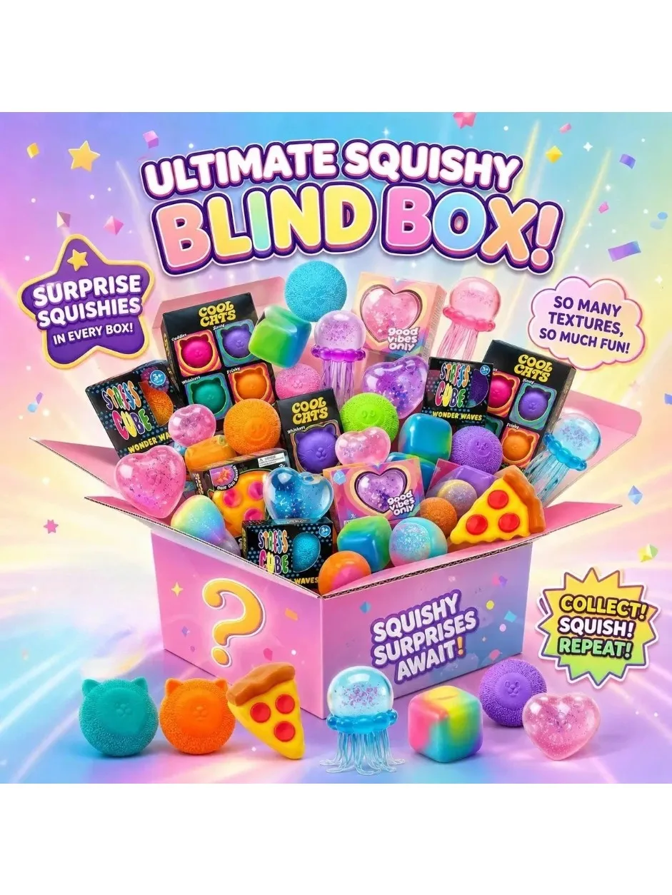 100+ Stück Sortierte Squishy-Figuren Blind Box Überraschungsspielzeug Langsam Aufsteigende Weiche Fidget-Spielzeuge mit Moai-Kopf, Panda, Hase, Stressabbau
