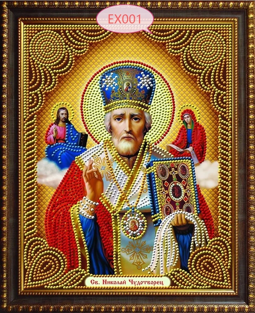 Religion Icon Diamond Paintings Mosaic 5D DIY Embroidery Rhinestone Kits Art Religion Icon of Leader Diamond