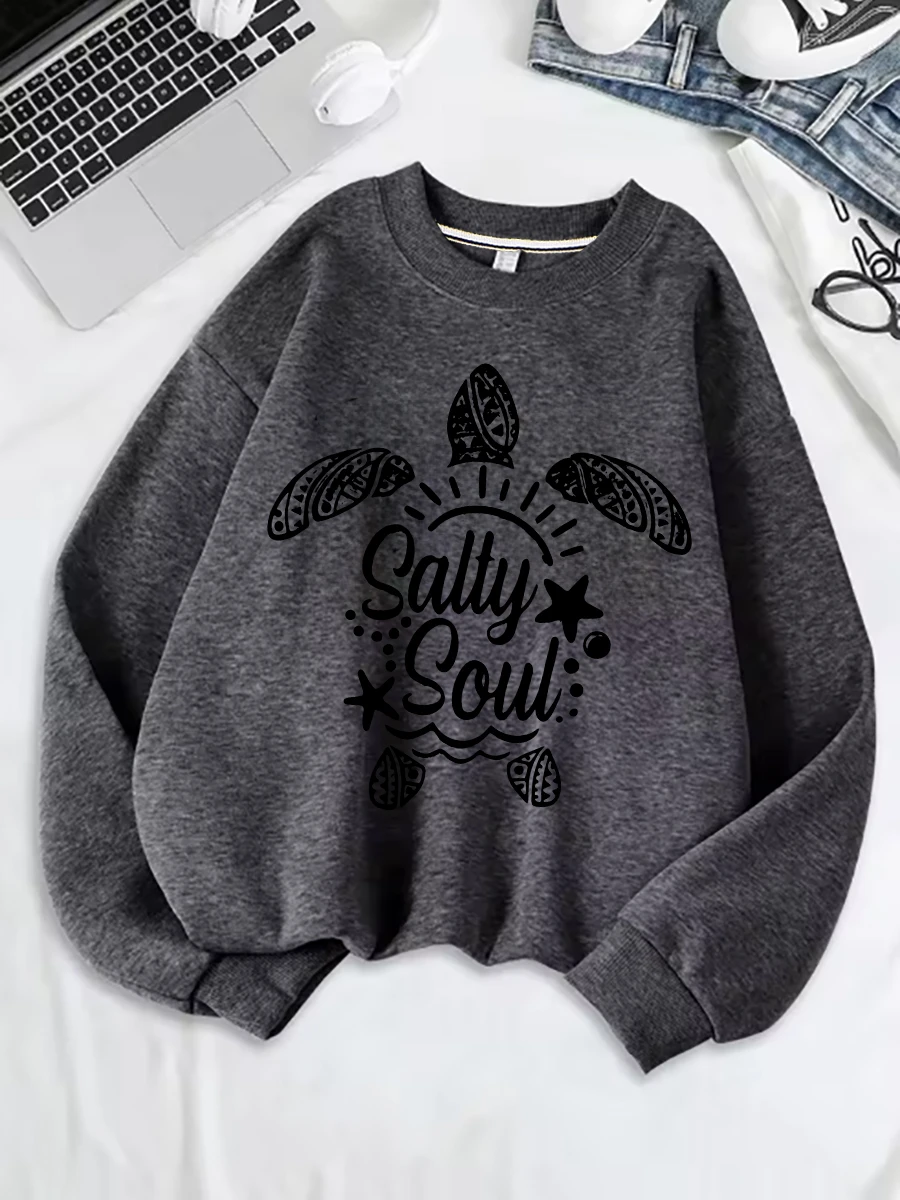 سويت شيرت برقبة دائرية وأكمام طويلة مطبوع كاجوال دافئ أنيق بنمط شخصي ثقيل الوزن (وزن القماش 220–320 جم/م2) #4