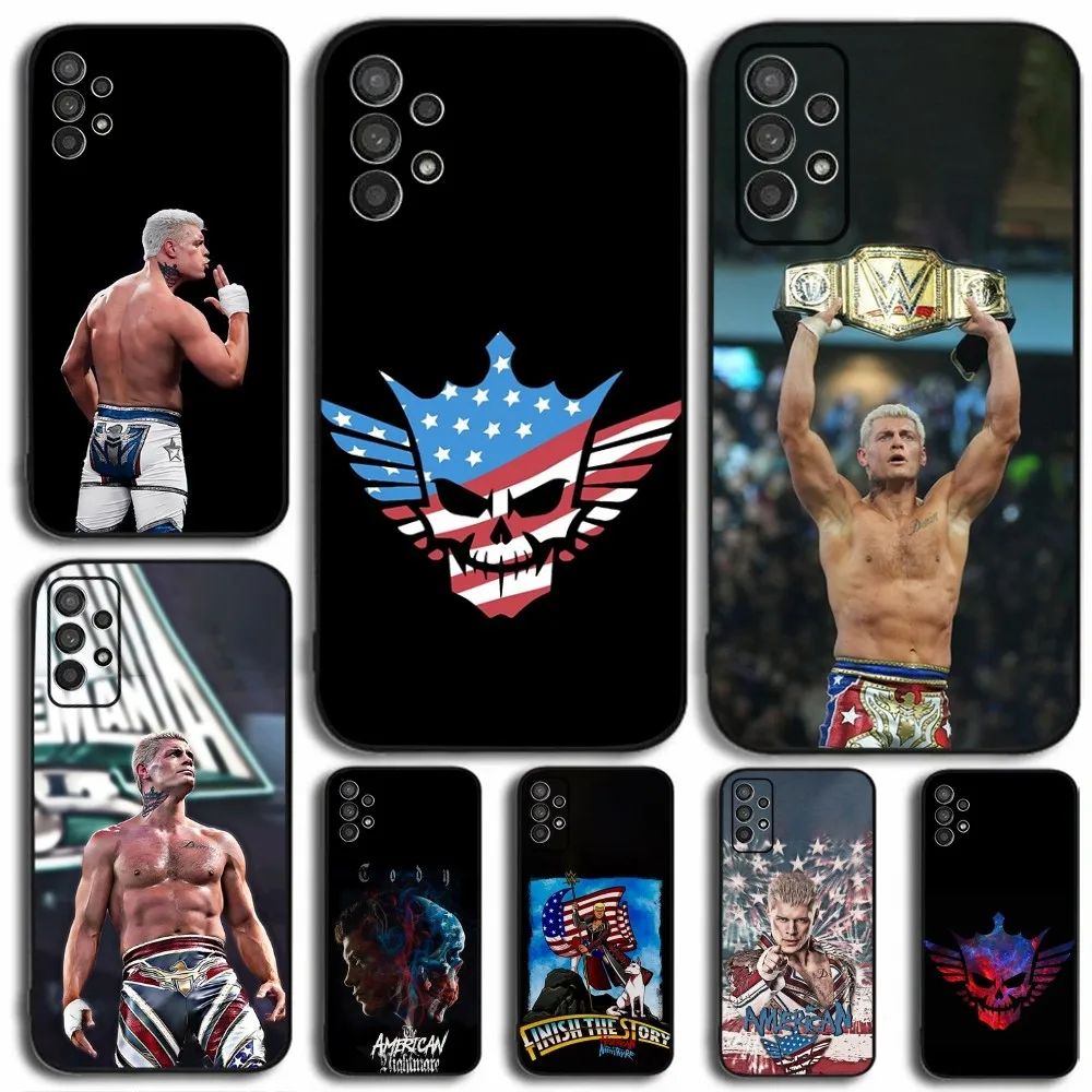 C-Cody Rhodes Phone Case For Samsung Galaxy A13,A21s,A22,A31,A32,A52,A53,A71,A80,A91 Soft Black Cover