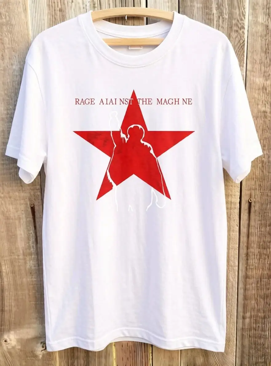 Punk Rock Clothing Rage Against The Machine Graphic Charcoal T-shirts Suitable for Both Men Women Casual Loose Clothing Unisex