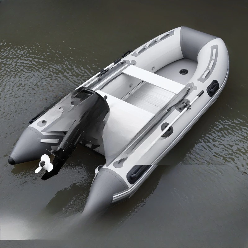 Thickened Aluminum Alloy Bottom Inflatable Assault Boat Heavy Rubber Boat for Flood Rescue Fishing Flood Control Water Work