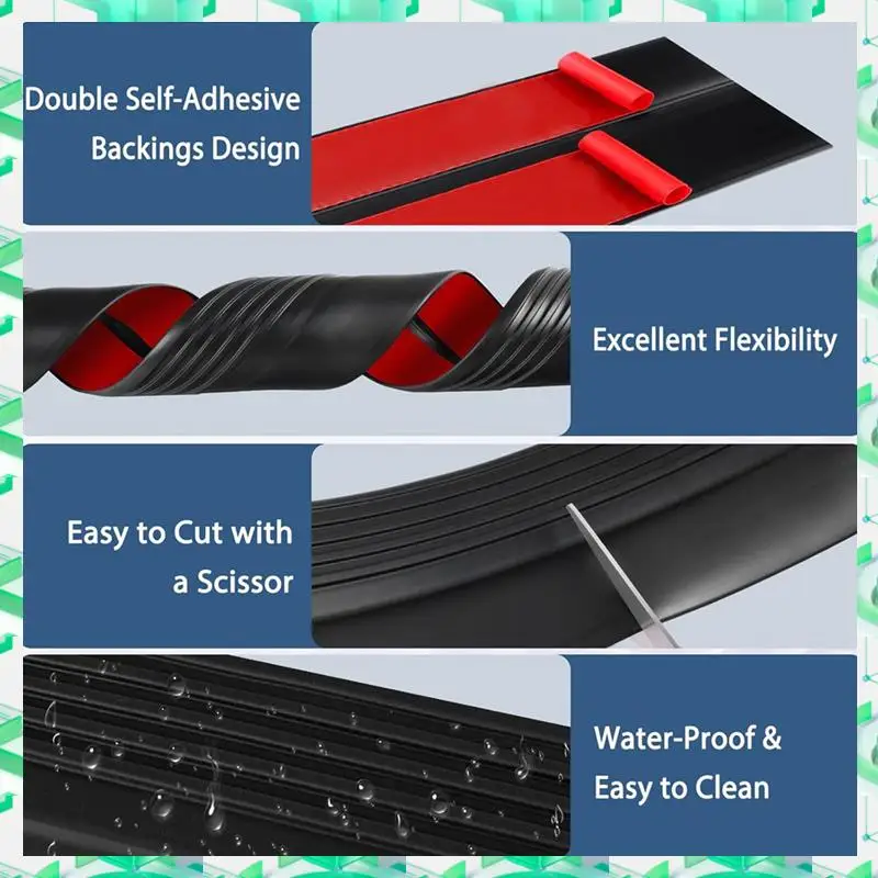

FIZP Stair Edge Protector Vinyl Staircase Step Edge Protector For Outdoor Indoor Black