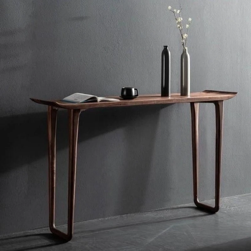 Solid wood entrance simple bar cabinet long table entry living room hotel