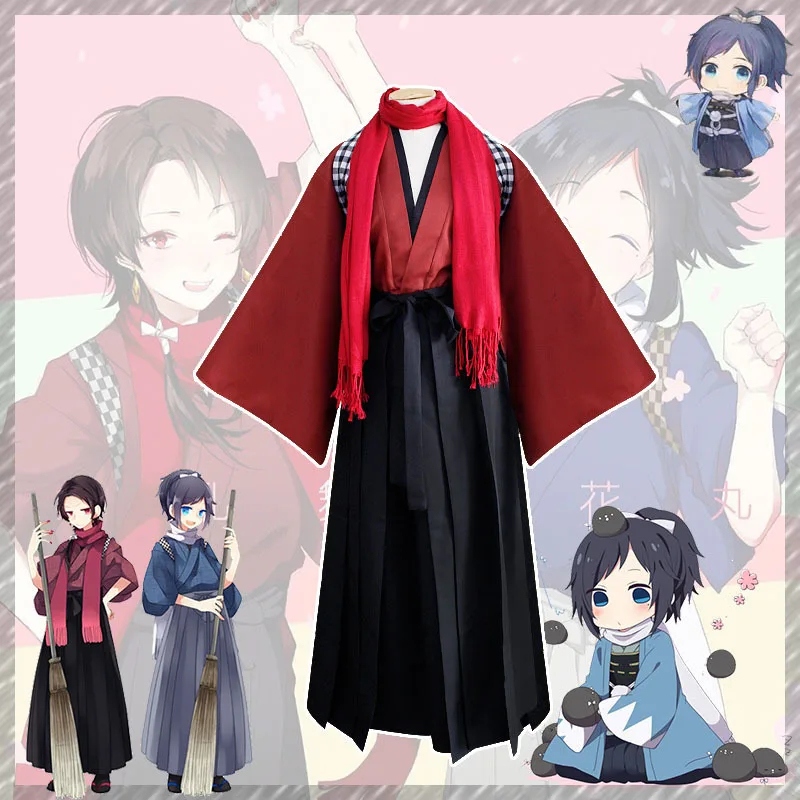 Touken Ranbu Online Cosplay Kashuu Kiyomitsu Yamatonokami Yasusada Kimono with Scarf Women Men Uniform Game Outfit Houlder Strap