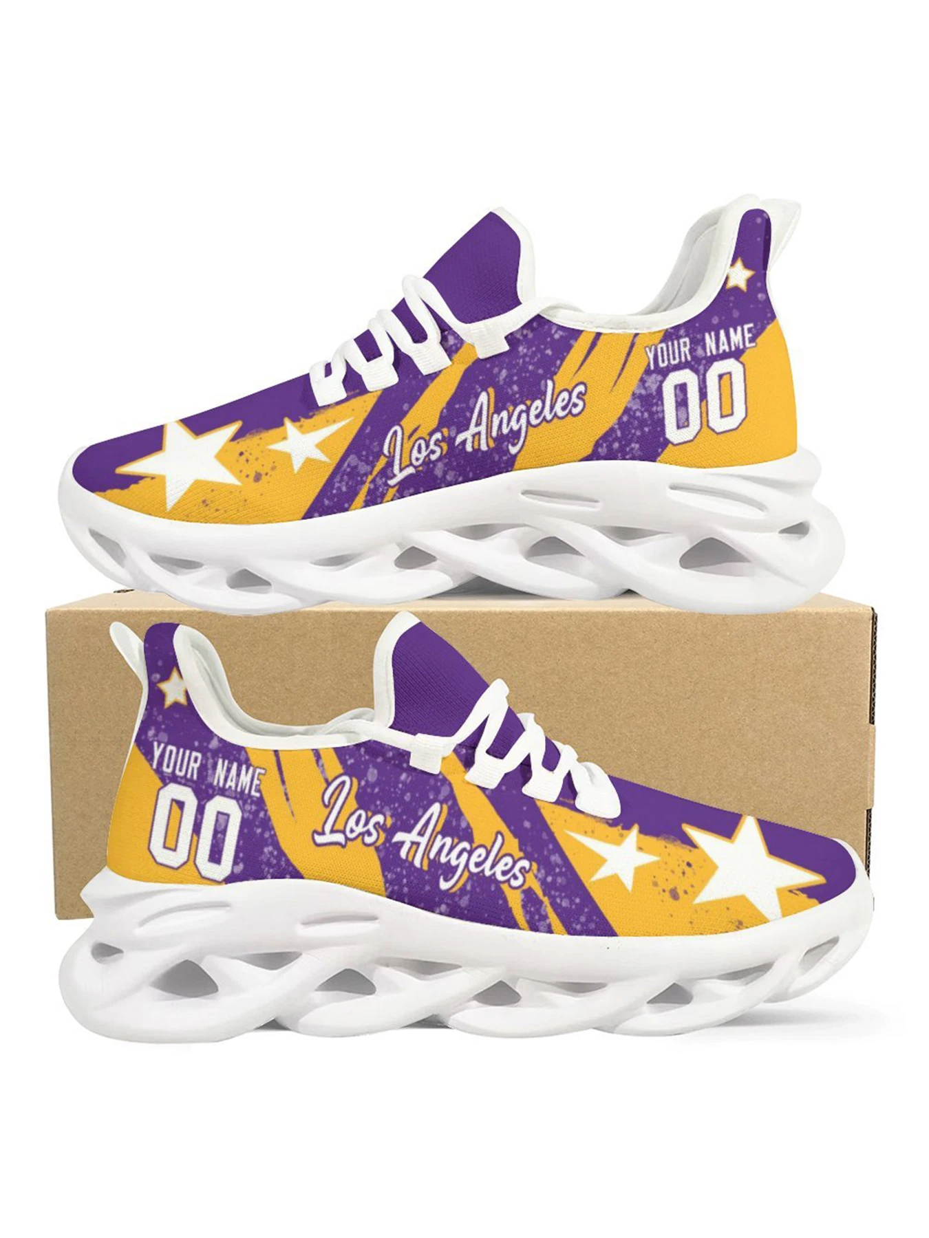 Men Shoes Running - Custom Los Angeles Sneakers Personalized Men