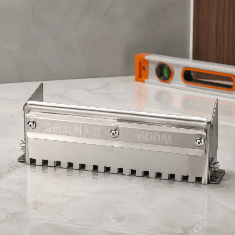 Adjustable Square Notch Trowel Stainless Steel Fast Application Tile Leveling Tool 12mm Notch Adhesive Application Tool