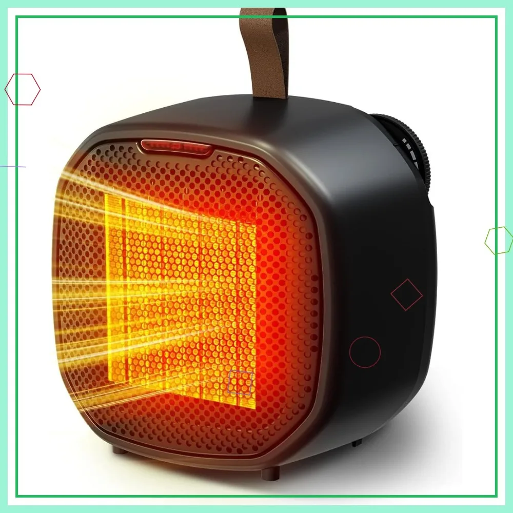 

Портативный керамический обогреватель с термостатом, 1200 Вт, электрический тепловентилятор для офиса, комнаты, общежития, рабочего стола