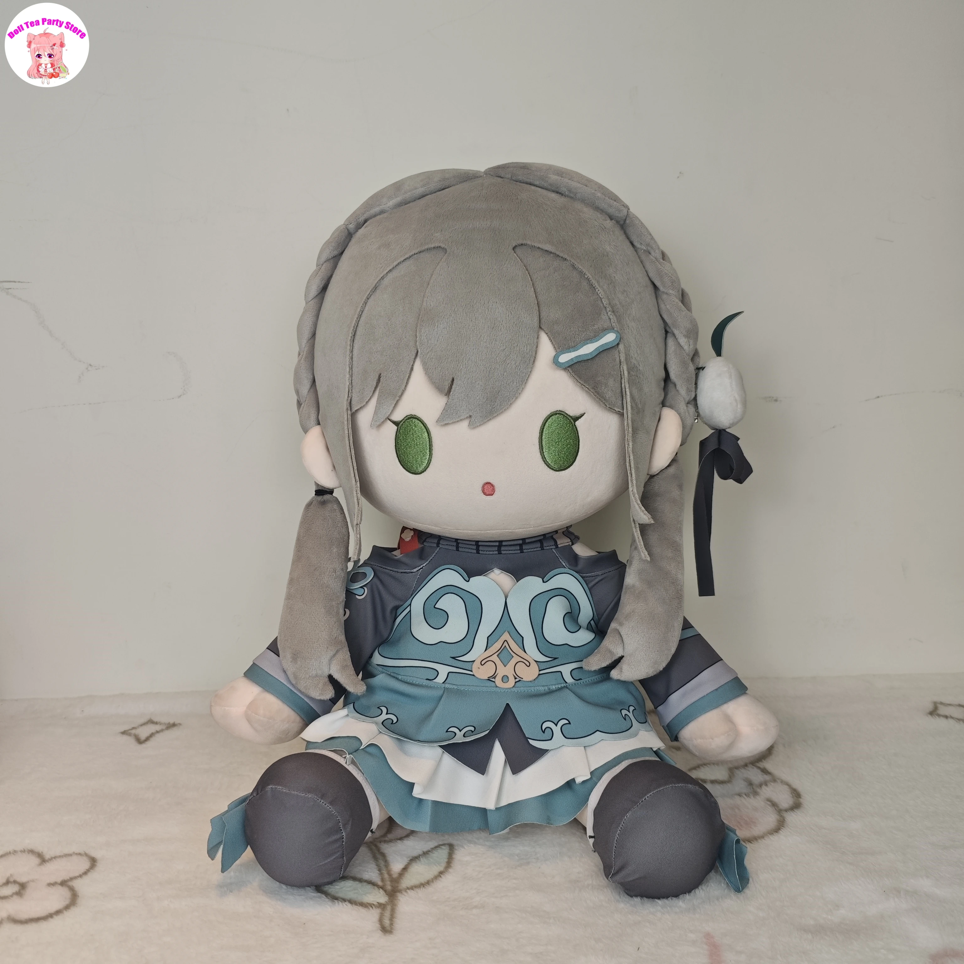 Qingque Pluszowa Lalka Ciało Gra Honkai Star Rail Figurka w Stanie Siedzącym Poduszka Anime Maskotka Kreskówka Przebieranka Pluszak 40cm Zabawka Prezent