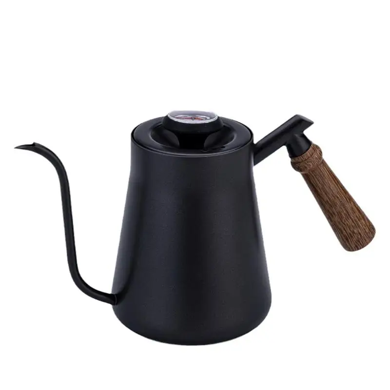 

AEE4-Hand Pour Over Kettle Wooden Handle Hand Pour Over Kettle Narrow Mouth Kettle Drip Coffee Hand Pour Over Kettle
