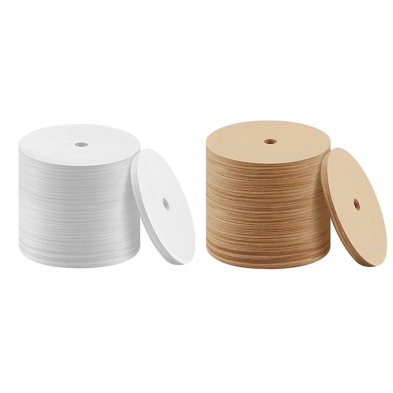 

AT69 -500 шт., фильтры для кофе, 3,75 дюйма, натуральные неотбеленные одноразовые фильтры для кофе, дисковые фильтры для кофе