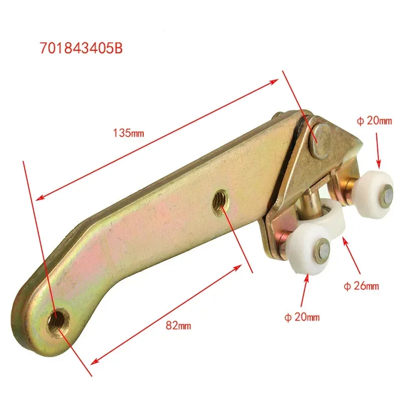 1 Set of Sliding Door Hinge Pulleys for VW TRANSPORTER T4 for The Upper Middle and Lower Rolling Guides of The Left Sliding Door