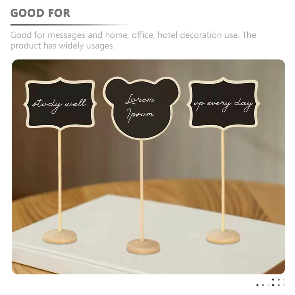 

10pcs Mini Chalkboards Sign Wood Small Home Office Hotel Buffet Message Board Memo Erasable Standing Price