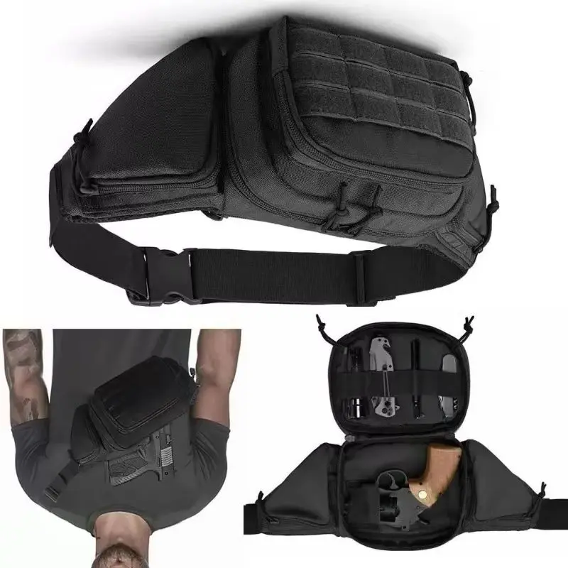 AAAALarge-capacity Small Outdoor Light Running Sports Messenger Bag, Military Fan Tactical Fanny Pack