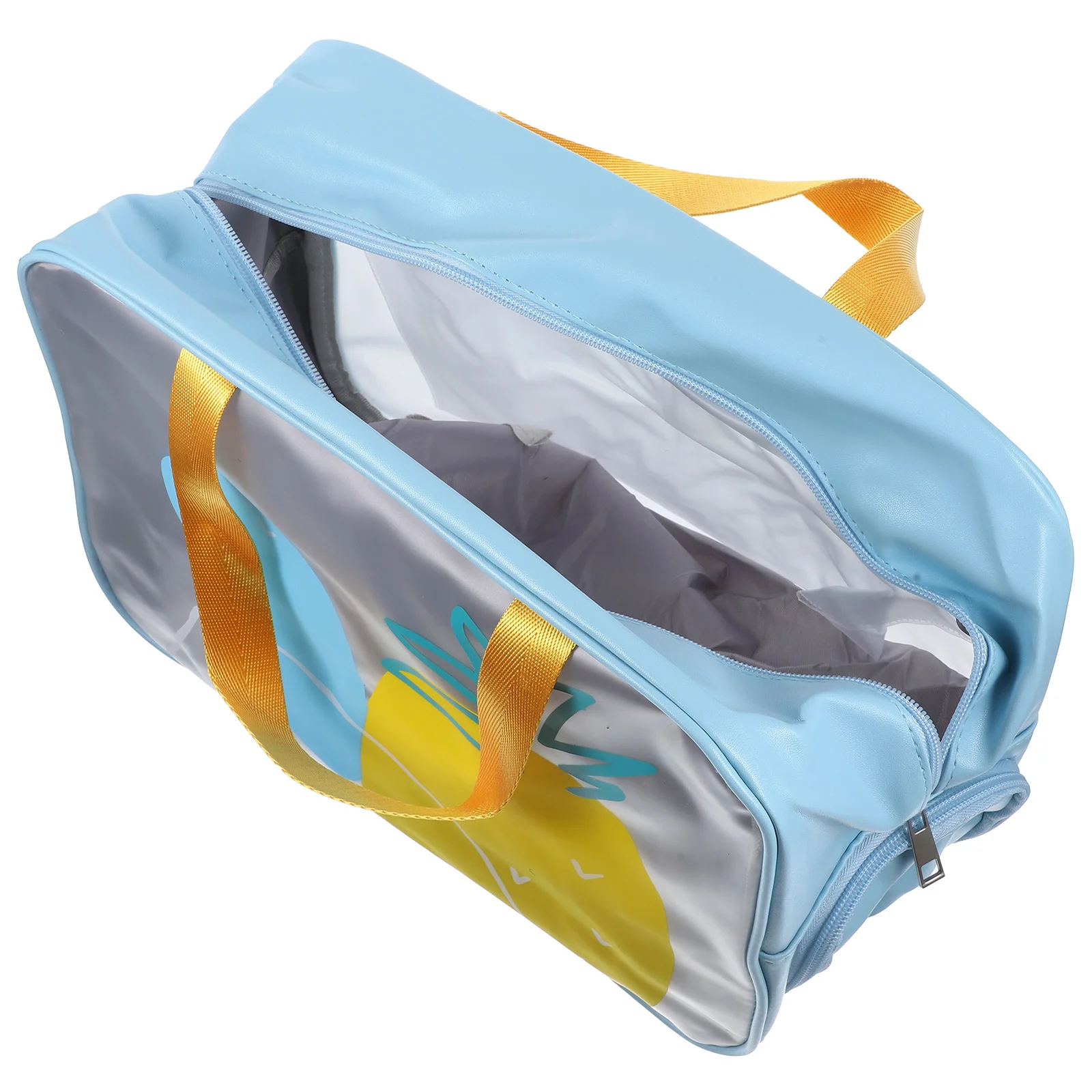 Borsa per trucco grande e trasparente, organizer da viaggio impermeabile, custodia portatile con chiusura a cerniera per ragazze e donne, uso quotidiano