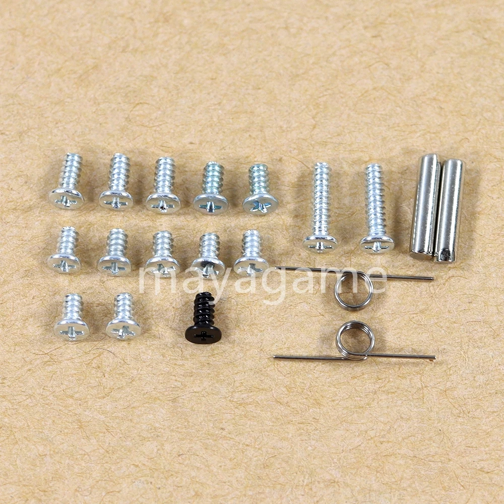 Conjunto completo de parafusos com L R botão Primavera, reparação para console NDSL, alta qualidade, 50 conjuntos