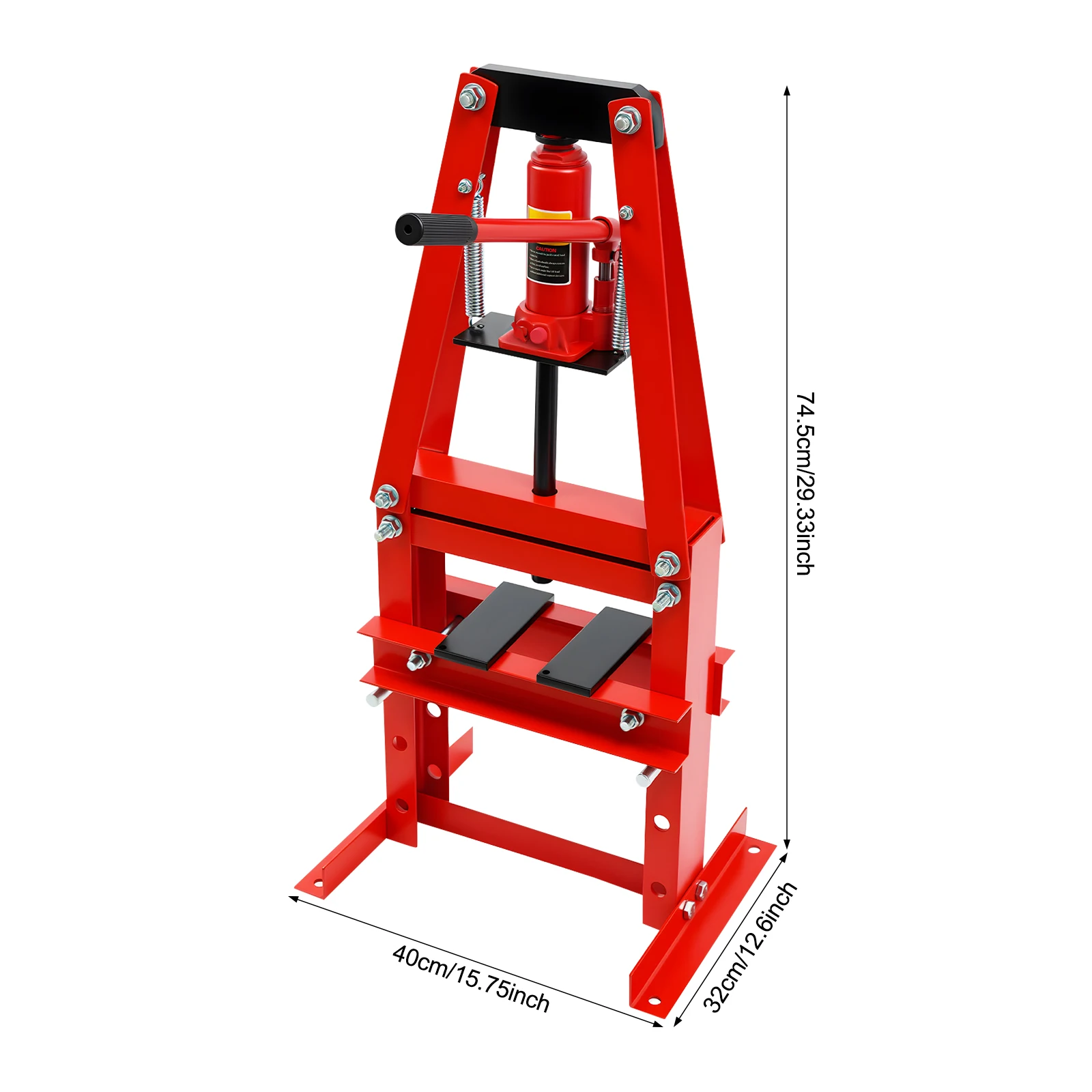 

6T Hydraulic Shop Press, Hydraulic Press with Plates Manual Operation for Car Repair Shops, Mechanical Workshops, Garages
