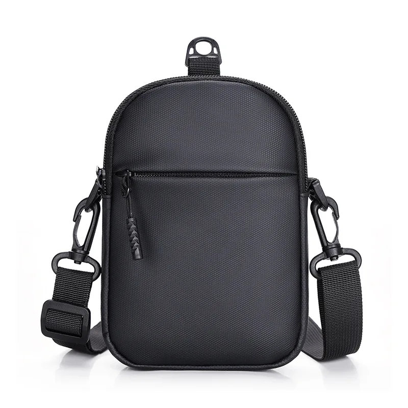 

Men's Simple Leather Crossbody Bag Fashion Mini Chest Bag Lightweight Waterproof Shoulder Bag Outdoor Travel Sports Phone Pouch
