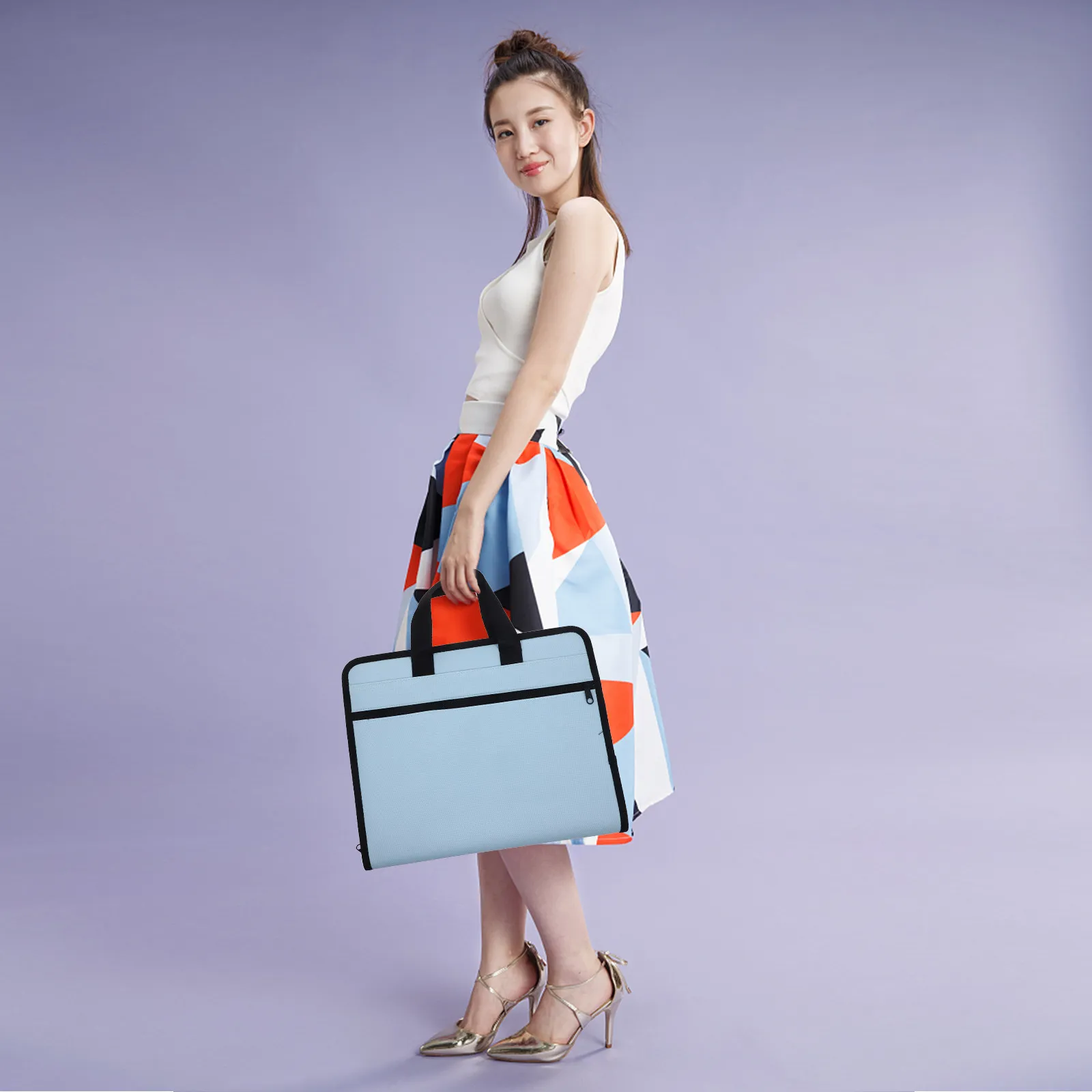 

Expanding File Folder Accordion Style Heavy Duty Paper File Holder Large Capacity Document Storage Bag for Office Home School