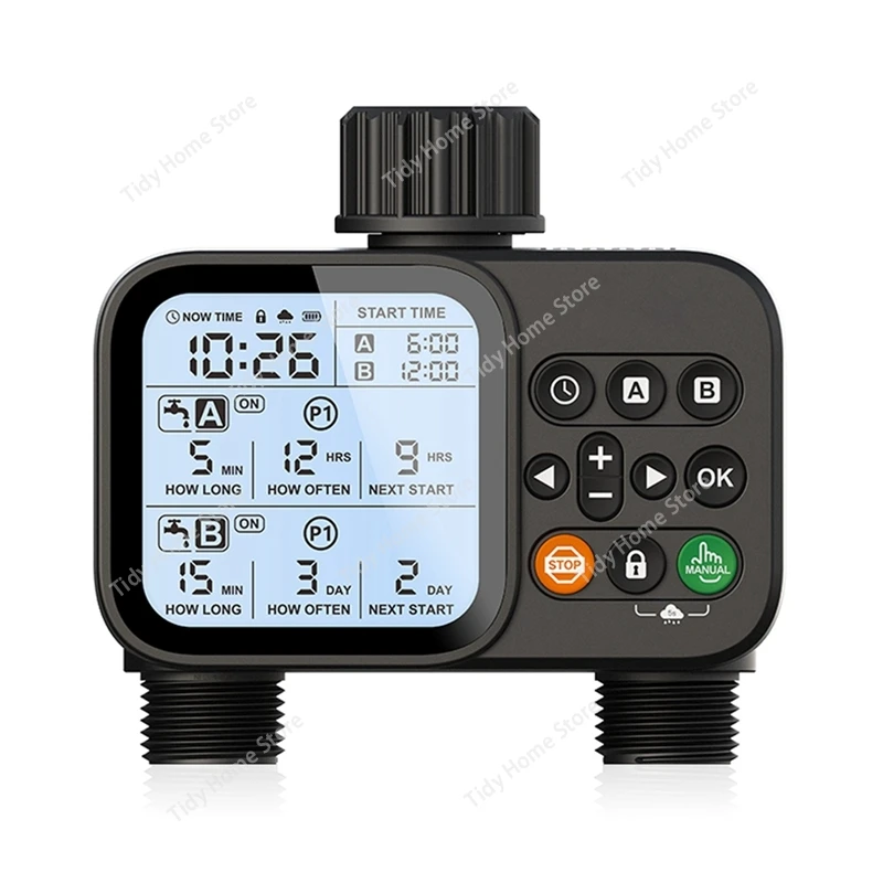 

Dual-Outlet Automatic Plant Waterer, Garden Dual-Channel Timed Irrigator (Automatic Watering)