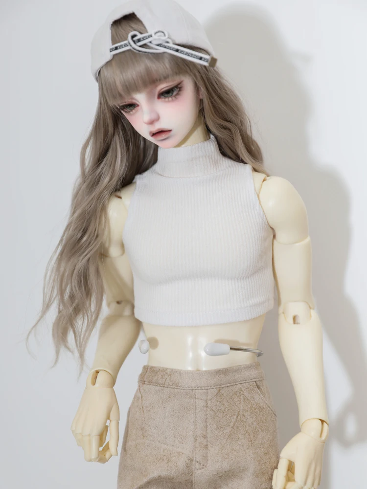 D09-P256 children handmade toy   1/4 MSD 1/3 uncle 73 ID75 BJD Doll Tight half necked sleeveless waistless vest