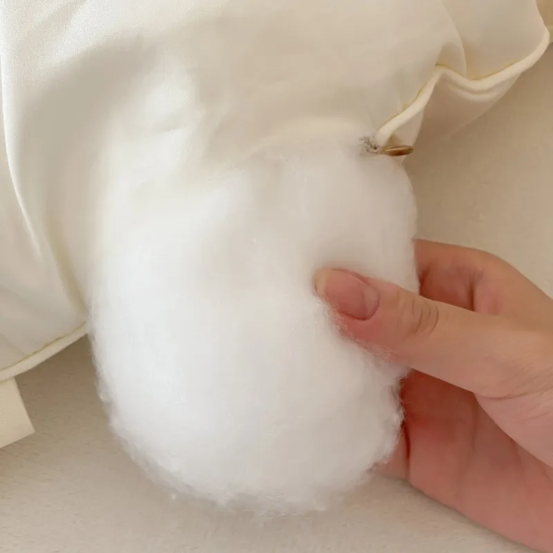 JFLEGAL Soft Breathable Solid Color Comforter - All Season Skin-Friendly Washed Cotton Quilt for Bedroom, No Pillowcases