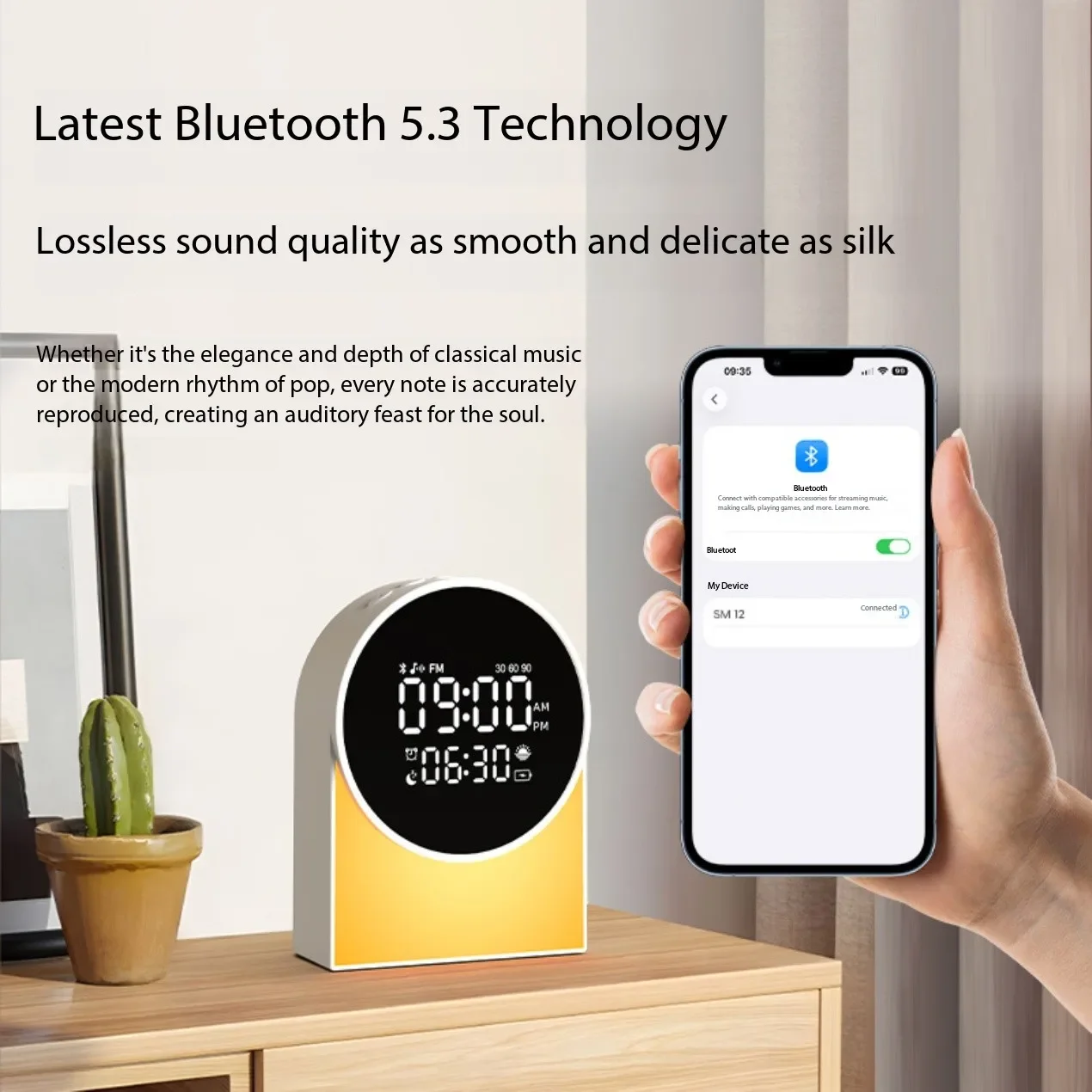 5 في 1 الأبيض الضوضاء سمّاعات بلوتوث مع ساعة تنبيه RGB ضوء الظهر المتكلم راديو FM عرض الوقت صندوق الصوت المحمول هدية #3