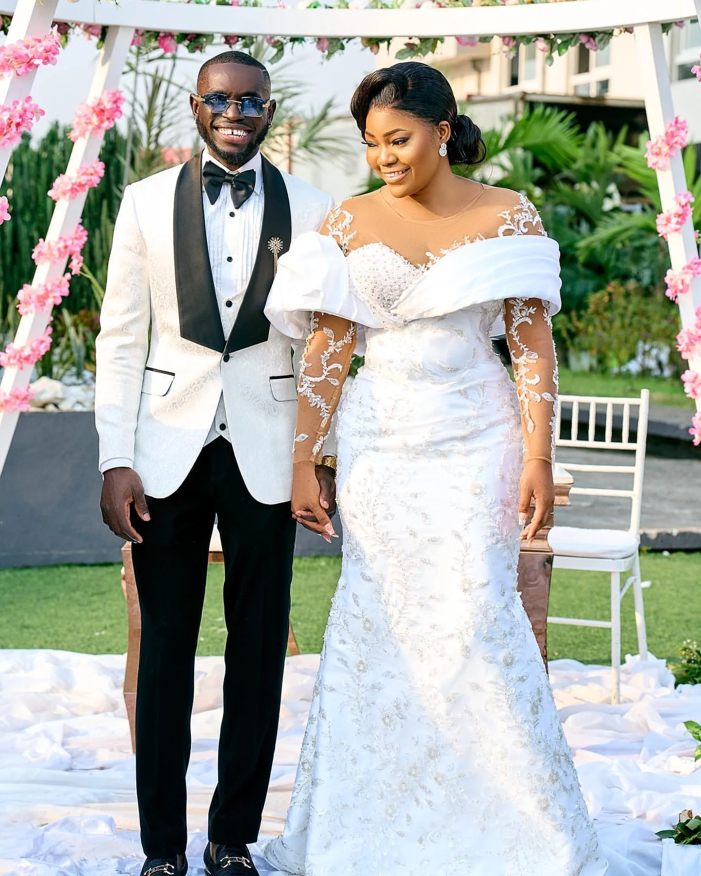 2026 فساتين الزفاف الأفريقية للفتيات السود حورية البحر كم طويل دانتيل مطرز Aso Ebi زي العرائس المرأة Vestido De Novia #1