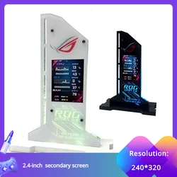 Soporte para tarjeta de vídeo gráfica, soporte VGA con pantalla LCD de 2,4 pulgadas, compatible con CPU RGB, GPU, RAM, Monitor AIDA64 para PC, armario para jugadores, bricolaje