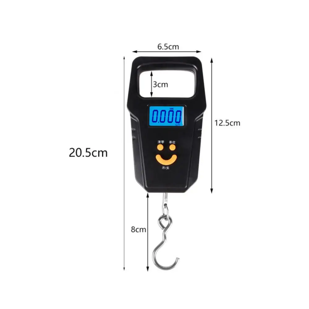 Electronic 50Kg 10g Hanging Scale LCD Kitchen Digital Scale BackLight Fishing Weights Pocket Scale Travel Luggage Scales