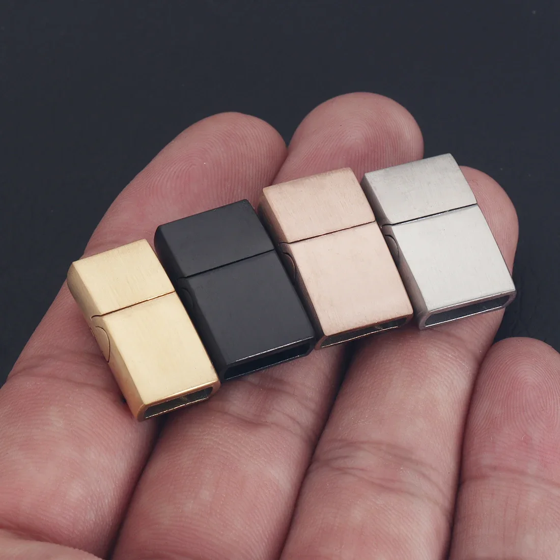 Stainless Steel Magnetic Clasps Hole 10x3mm for Leather Bracelets Clasp Magnet DIY Bracelet Jewelry Making Accessories
