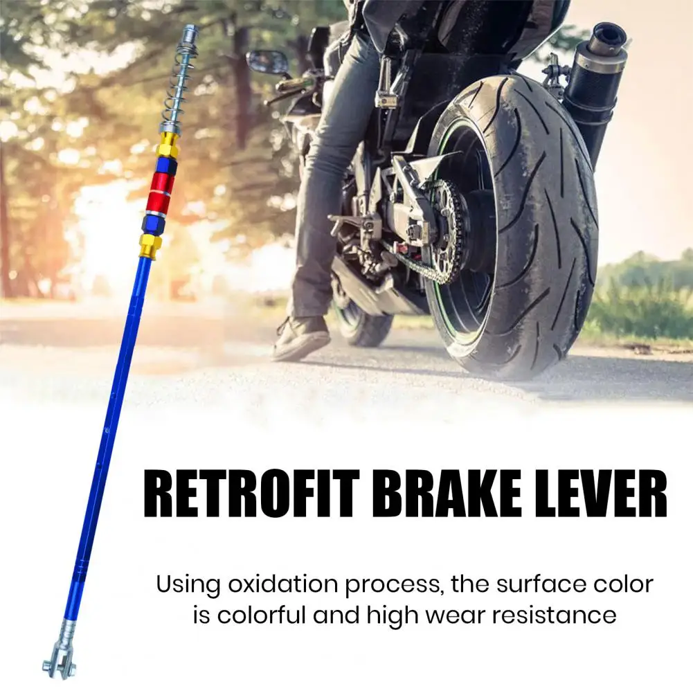 Strong Motorcycle Brake Lever Aluminum Alloy Motorcycle Brake Lever 49.5cm Brake Pull Rod Corrosion for Lc135 for Enhanced