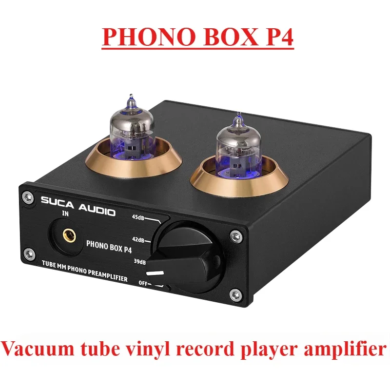 SUCAAUDIO kotak PHONO P4 tabung pemutar rekaman vinil bergerak magnetik pickup HIFI demam empedu phono preamplifier