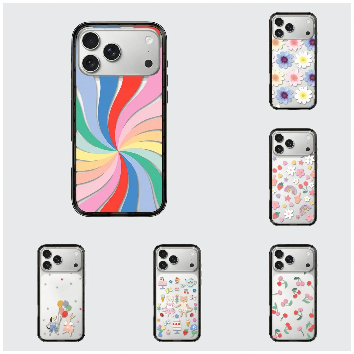 

Flowers Animals Rainbow Compact Acrylic Border Magnetic Phone Cover for IPhone 13 14 15 16 17 Pro Max Case for IPhone 17Pro