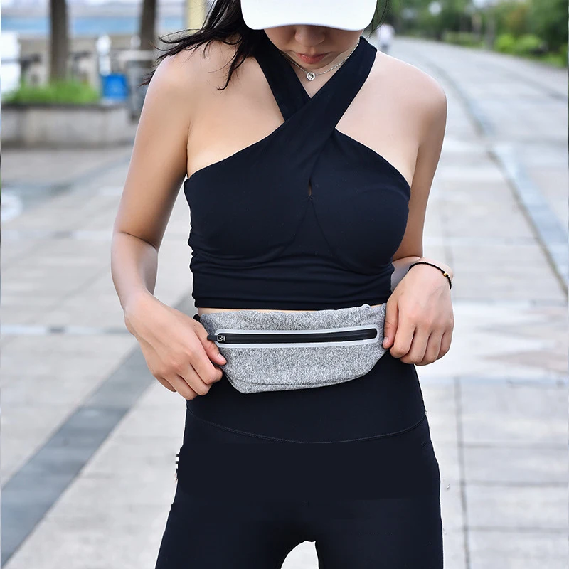 QUESHARK Running Waist Bag Invisible Storage Close-fitting Mobile Phone Bag Waterproof Men Women Outdoor Stretch Fanny Pack