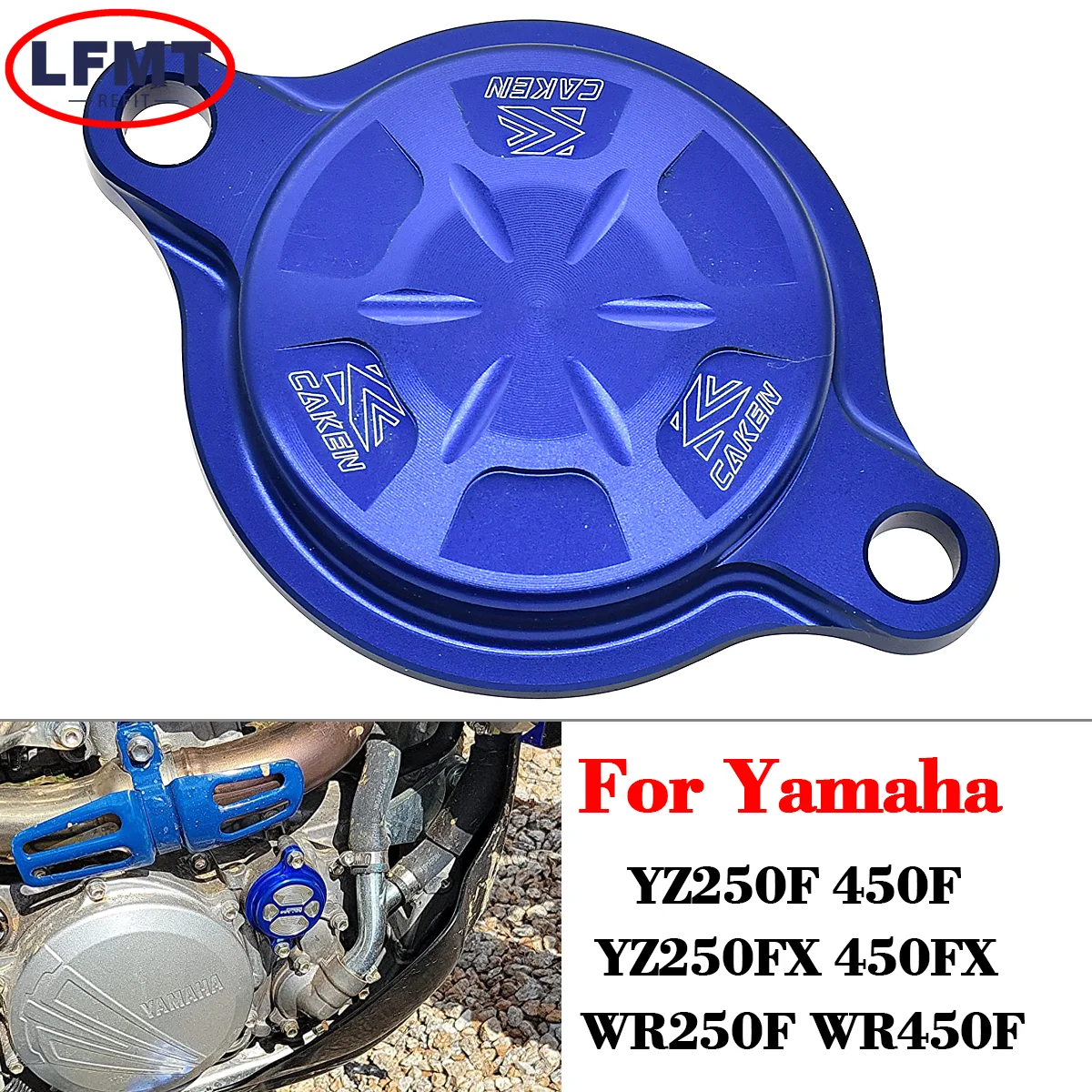 

For Yamaha YZ250F YZ450F YZ250FX YZ450FX WR250F WR450F YZ WR 250F 450F FX 2014-2021 CNC Aluminum Billet Oil Filteer Covers