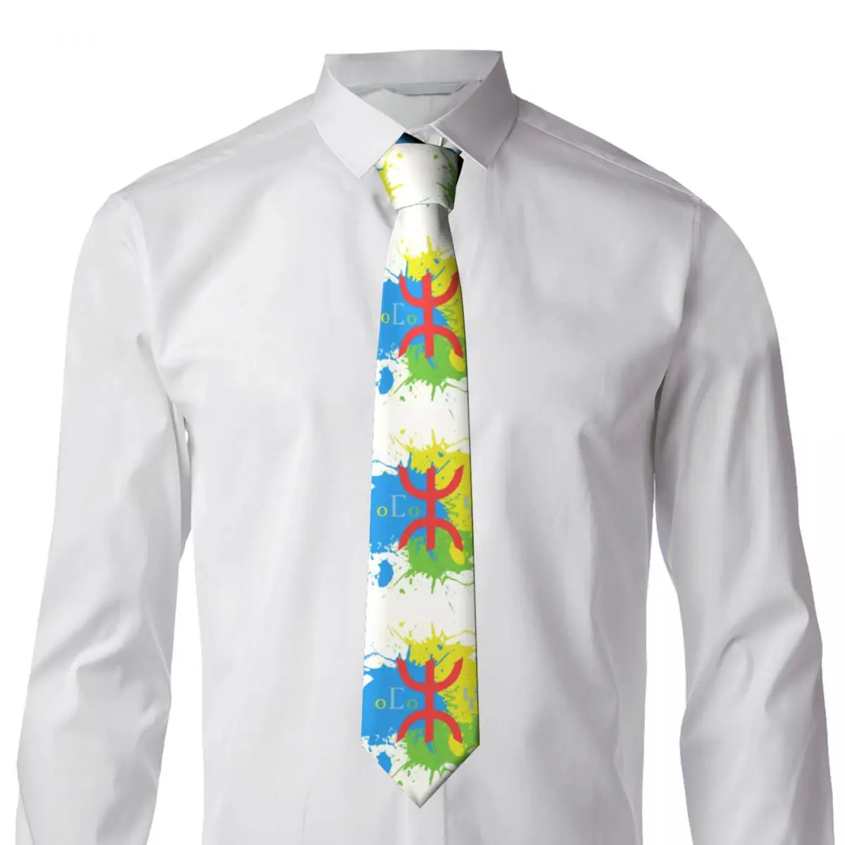 Art Design Ties for Party Custom Men Berber Proud Tifinagh Neckties