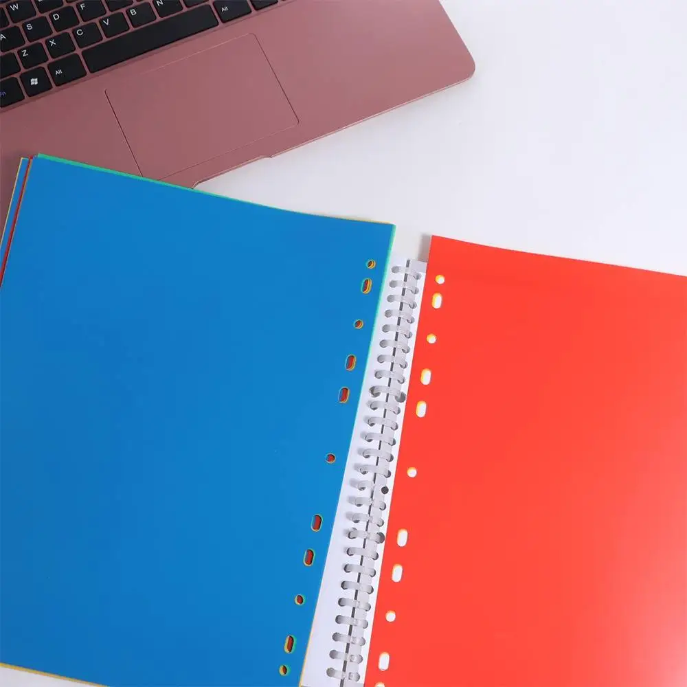 5/10/12/20/31Pages Index Separator Page Numbers PP Material Loose-leaf Dividers Colored 11Holes Binder Dividers Archives Files