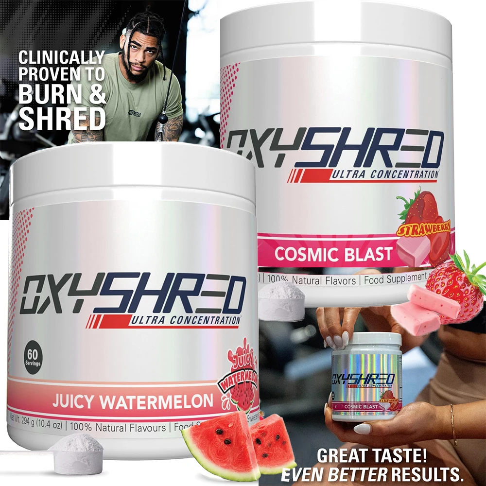 

Oxyshred Sport Pre Workout Powder Watermelon & Strawberry - Pre Workout Sport Energy Drink with L Glutamine & Acetyl L Carnitine