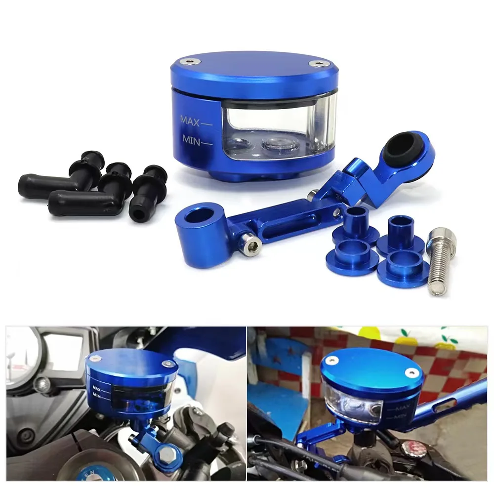 

Universal CNC Motorcycle Rear Brake Fluid Reservoir Clutch Tank Oil Fluid Cup with Bracket for kawasaki vulcan s 650 bmw r1250rs