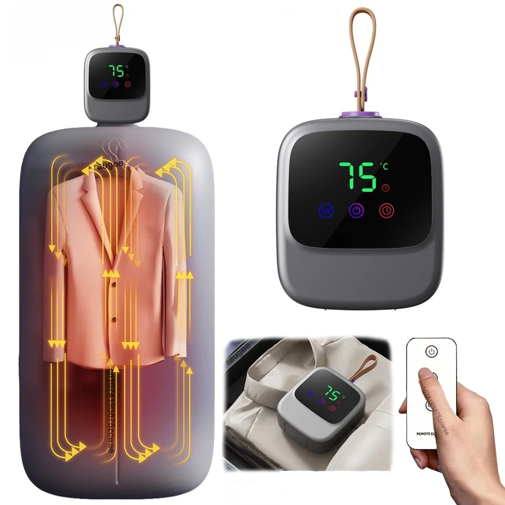 seche-linge-portable-pliable-mini-seche-linge-electrique-sterilisation-uv-mini-seche-linge-avec-telecommande