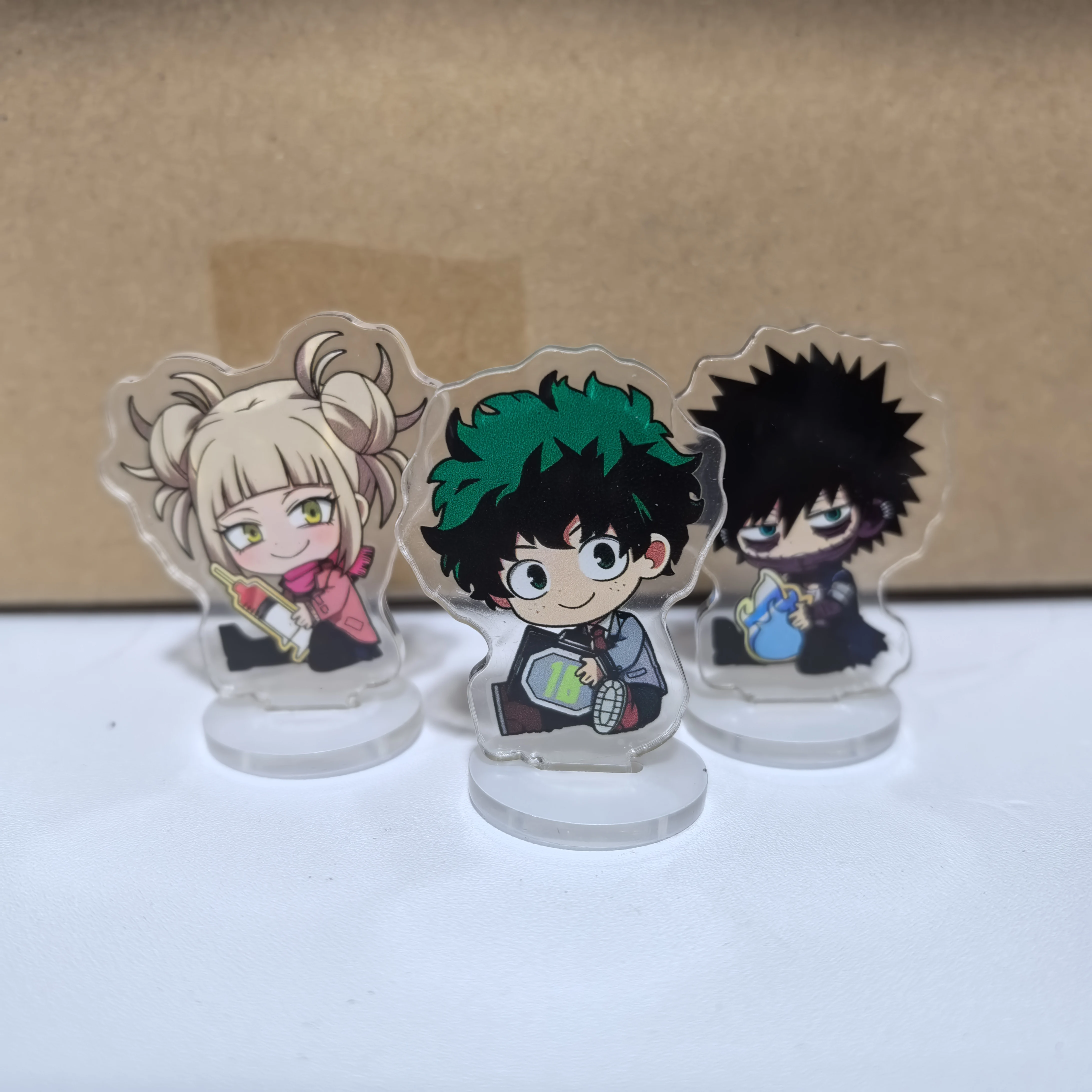 Chaveiro de Figura de Anime My Hero Academia, Suporte de Acrílico, Modelo Deku Might Shigaraki Tomura, Decoração de Mesa, Coleção para Fãs, Acessórios DIY, Presente