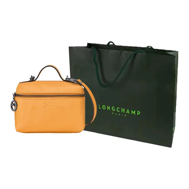 LONGCHAMP Le Pliage Xtra Cow Leather Box Bag, Handbag, Shoulder Bag, Crossbody Bag Mini Women's Apricot Yellow 10187987222