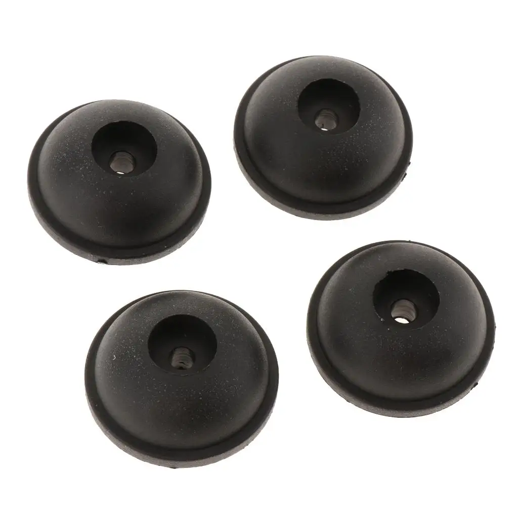 2x2 Pairs Travel Luggage Stud Foot Replacement Bottom Stud Footstand Black